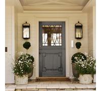 Wired Doorbell Push Button with White Light, Plastic and Copper Core Replacement for Home Security Systems, Easy Installation Wall Mount Switch