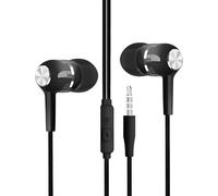 Wired Ear Buds with Microphone 3.5mm Jack Earphones - Noise Cancelling Headphones for Daily Use | High Fidelity Stereo Sound Design System, Built-in Microphone Hands Free Calling Structure Feature