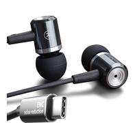 wired Ear buds with Noise Cancellation for Calls,Dynamic Bass In-ear Headphones with USB C Plug and Microphone Noise Cancelling,Sound-Isolating High fidelity earbud with DAC audio (USB Type C Plug)