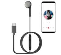 Wired Earbud with Microphone - Mono Headset Volume Control | Fit for Left Right Ear, Hands Free Call Music, Driving Work Sleeping