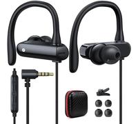 Wired Earbuds 3.5 mm Jack Headphones with 5.9FT Long Cord for Chromebook Laptop PC Computer Kids School,HGCXING Noise Isolating Earphones HiFi Stereo Over Ear Buds Plug in Audio with Hooks for Gaming