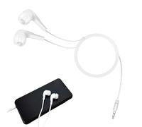 Wired Earbuds - Compact In Ear Headphones | Durable Wired Tanggle Free Earphones Flat Cable Ear Bud | Earbuds Suitable For Music, Calls, And Daily Use With Phones, Laptops