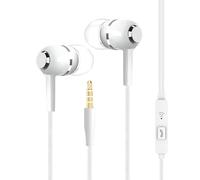 Wired Earbuds - Corded Earphones with Microphone, 47.24 Inch 3.5mm Jack Accessory, Easy to Use Travel Airplane Aid, Reliable Studio Recording Workout School Tool, Premium Quality for Music Production
