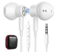 Wired Earbuds Magnetic 3.5mm Plug in Audio Jack Earphone,Noise Canceling HiFi in Ear Headset for Chromebook PC Laptop 3.5 mm Corded Headphones for Samsung Galaxy A15 5G A14 A13 A30s A03 S10 S10e S9 S8
