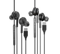 Wired Earbuds Type C Jack Earphones USB C Headphone with Microphone (2Pack)Compatible for Samsung Galaxy S20 S21 S22 S23 Ultra Note 10 Note 20 Z Flip Fold S10 Chromebook Computer Gaming Laptop Headset