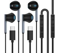 Wired Earbuds USB C Headphones for Galaxy Z Flip7 Fold7 A16 A56 A36 A26 S25 Ultra Plus A15 A14 A55 S24 FE S23 Ultra,Android USB Type C Wired Earphones with Microphone for iPhone 16e/16 Pro Max