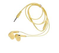 Wired Earphone Durable Headphone with Microphone for Business Trips and Sports, 3.5mm Interface (Yellow)