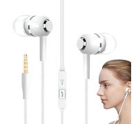 Wired Earphones - 3.94 Inch in-Ear Headphones | Silicone Noise Cancelling Earbuds - 3.5mm Jack with Microphone for Travel Airplane Studio Workout School Music