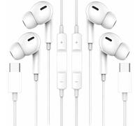 Wired Earphones USB C for Apple: 2PCS Wired Earphones with Microphone | Volume Control, Noise Isolating in Ear Headphones Wired USB C for Apple, Phone 17/16/15 iPad Pro Air Mini & Samsung Galaxy