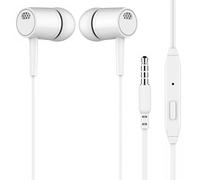 Wired Earphones with Microphone in-ear Headphone For Music In Sport Ear Headset Earbud Monitor 3.5mm white & heavy cords straps pen buds 5.0 cordless,cordless earbuds heavy buds cancelling wor