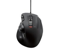 ELECOM Wired Easy Thumb Control Trackball Mouse, Sculpted Ergonomic Design, 6-Button Function with Smooth Tracking, Precision Optical Gaming Sensor, Compatible with Windows/Mac (M-XT3URBK)