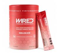WIRED Electrolytes Powder 3-IN-1 Performance Fuel | Melon Ice | 30 Electrolytes Sachets - Essential Hydration Sachets for Strength & Recovery | No Added Sugar | Caffeine Free