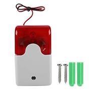 Wired Flashing Light Strobe Siren DC 12V Sound Alarm Red Light Sound Siren Home Security Alarm System