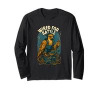 Wired for Battle Hawk Tech Repair Vintage Graphic Long Sleeve T-Shirt