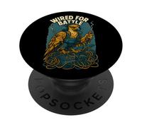 Wired for Battle Hawk Tech Repair Vintage Graphic PopSockets Adhesive PopGrip