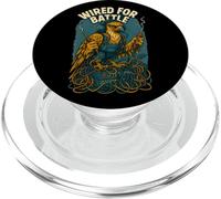 Wired for Battle Hawk Tech Repair Vintage Graphic PopSockets PopGrip for MagSafe