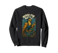 Wired for Battle Hawk Tech Repair Vintage Graphic Sweatshirt