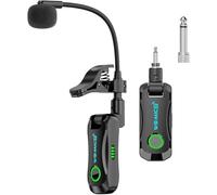Wired-Free Saxophone Microphone System 48K 16bit HD Audio 40m Range 12ms Low Latency Rechargeable Battery for Saxophone and Trumpet Black Nice and clever