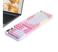 Wired Game Keyboard - Mechanical 104 Keys Computer Keyboard, Luminous Desktop Board With Tactile Keystrokes | Premium Reliable Performance Typing Solution For Pc Workstation Home Setup