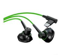Wired Gaming Earbuds with Microphone for Console Gaming FPS Battle Royale - High Resolution Audio Corded Ear Buds 1.2m Black(A)