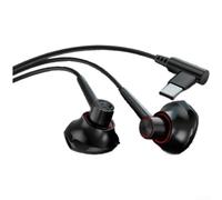Wired Gaming Earbuds with Microphone for Console Gaming FPS Battle Royale - High Resolution Audio Corded Ear Buds 1.2m Black(B)