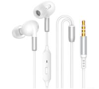 Wired Gaming Headphones Type C 3.5mm with Noise Cancelling Mic for iPhone 16 15 for android - Deep Bass Low Latency Earbuds for FPS Games Mobile Esports 1.2m Cable White Green(E)
