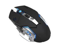 Wired Gaming Mouse, 4 Adjustable DPI 1200 1600 2400 3600 Black Silent Edition Mice Skin Friendly Prevent Slip for Room and Office