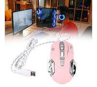 Wired Gaming USB Optical Computer with RGB Backlight 4 Adjustable DPI Up to 3600 Silent 6 Buttons Ergonomic Gamer for Laptop PC Win 7 8 10 XP