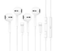 Wired Headphone [MFi Certified] In Ear Headphones for iPhone Stereo Noise Earphones Built-in Microphone & Volume Control Compatible with iPhone 14 Pro/13/12/11/SE/XR/XS/X/iPad Pro/All iOS 2-Pack
