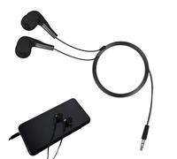Wired Headphones - High Fidelity Dynamic Sound Output, Comfort Fit Noise Isolating In Ear Buds, 3.5mm Straight Jack Plug + 1 Meter Pure Copper Wire, Ergonomic Cushion Soft Silicone Tips