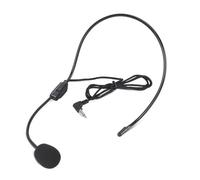 Wired Headset Microphone - 16x14x6cm ABS Black, Voice Audio Recording, Speech Signal Control | Perfect For Television Hosting, Conference Lectures, Stage Singing, Promotion Demonstrations, Studio