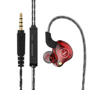 Wired In-Ear Earbuds | Earbuds With Microphone | Wired In-Ear Headphones For Singers Drummers Musicians, Comfortable Fit Gunmetal, Earphones Noise Isolation Sport Ear Buds For Running Jogging Gym