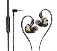 Wired In-Ear Headphones with Mic, HiFi Deep Bass Gaming Earphones, Type C & 3.5mm Audio Jack, Metal Build, 1.2m Cable for Music and Calls, Black(Black 3.5mm)