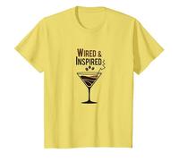 Wired & Inspired: Coffee Cocktail for Energetic Souls T-Shirt, Kids, Lemon, 2 Years