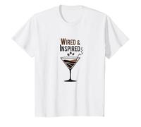 Wired & Inspired: Coffee Cocktail for Energetic Souls T-Shirt, Kids, White, 6 Years
