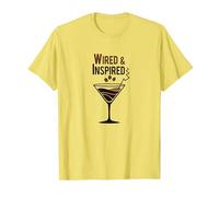 Wired & Inspired: Coffee Cocktail for Energetic Souls T-Shirt, Men, Lemon, M