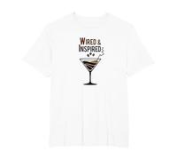 Wired & Inspired: Coffee Cocktail for Energetic Souls T-Shirt, Men's Big and Tall, White, 5X Tall