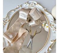 Wired Iridescent Craft Ribbon Lace Chiffon Silk 리본 Wedding Christmas Decoration Hand Torn Raw Edge Bouquet Bridal Packaging-2-5 Meters