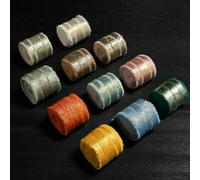 Wired Iridescent Craft Ribbon Lace Chiffon Silk 리본 Wedding Christmas Decoration Hand Torn Raw Edge Bouquet Bridal Packaging- -5 Meters