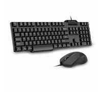 Wired Keyboard and Mouse Combo, Computer USB Office Keyboard with 6 Feet USB Cable and 3 Button Mouse, Support Windows 10/8/7/Vista/XP, Mac, Linux, Black, Gofreetech (keyboard and mouse)