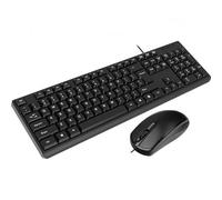 Wired Keyboard and Mouse Combo, Full-Sized Ergonomic Computer Keyboard and Optical Wired Mouse for Windows, Mac OS Desktop/Laptop/PC-Black