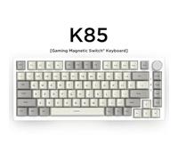 Wired Keyboard With Metal Switches Multimedia Knob Macro Key Range Compatible with FPS Rush Hot-Swap RGB Effects Various Systems(Business Grey)