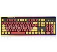 Wired Mechanical Gaming Keyboard, Hot-Swappable Full-Size Keyboard with White Backlit + Surround Side Light Strip, Aluminum Finish, Kailh Clicky Switches (Red-Yellow)