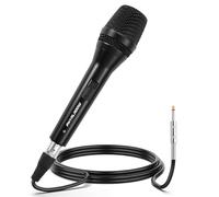 Wired Microphone for Singing,Professional Vocal Dynamic Handheld Karaoke,Cardioid Studio Mic,16.4 ft XLR & 6.35 MM with On and Off Switch, for Speakers/Mixer/Machine/Amp/Speech/Karaoke and Outdoors