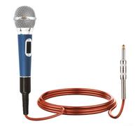 Wired Microphone with Dynamic Pickup, Metal Body for Clear Audio, Compact 24cm Design for Live Streaming, Karaoke, Public Speaking and Conference Meetings(blue)