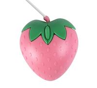 Wired Mouse Cute Pink Fruit Strawberry Shape Mice, Silent Portable Lightweight USB Girly Optical Corded Mice for Chromebook PC Laptop Mac Computer Desktop Notebook Kids Girl Women Office School Gift
