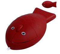 Wired Mouse, Fish Shaped Wired Mouse, Cute Animal Cartoon Mouse, Portable Small Wired Travel Mouse, Suitable for Computers, Laptops, Schools, Home Offices, Kids Gifts (Red)