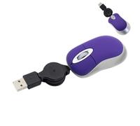 Wired Mouse Mini Small Travel Mice with Retractable Cable Portable Compact Pocket Tiny Handheld Little Purple USB-A Mouse for Laptop PC Computer MacBook Kids Girl Boy Women Men Small Hands Gift