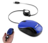 Wired Mouse Type-C Retractable Portable Silent Mini Wired Optical Mouse Plug and Play with 3 Buttons for Left and Right Hands for Laptop MacBook Tablet Smartphone Boy Girl Woman Teacher Gift(Blue)