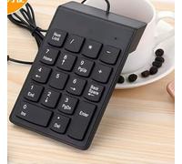 Wired Number Pad, Numeric Keypad, Numpad Keyboard 18Keys USB Keypad Office Accounting Essentials Desktop Computer Laptops Accessories Compatible Chromebook Notebook EliteBook MateBook etc.（Black）